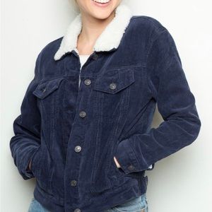 Brandy Melville Navy Curdoroy Jacket